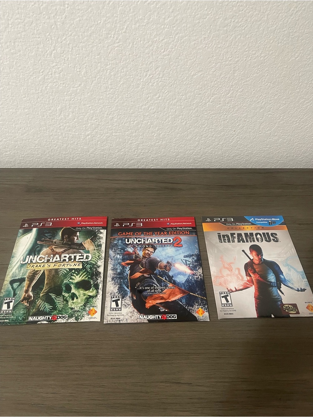 Uncharted Drakes Fortune-Uncharted 2-inFAMOUS- 3 game bundle PS3